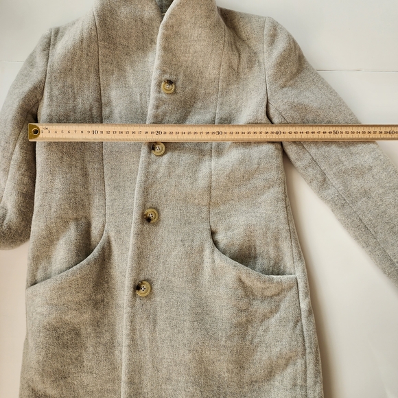 Wilfred Light Gray Cocoon Wool Coat - Picture 6 of 12